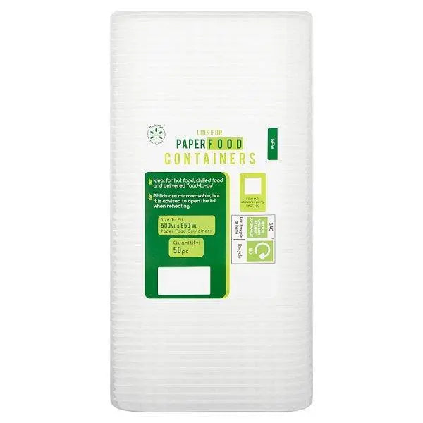 Ecopac 50 Lids for Paper Food Containers - Honesty Sales