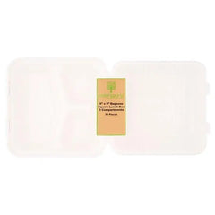 Edenware 9" x 9" Bagasse Square Lunch Box 50 Pieces - Honesty Sales
