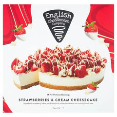 English Cheesecake Company Strawberries & Cream Cheesecake 1.890kg - Honesty Sales