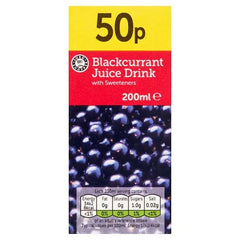 Euro Shopper Blackcurrant Juice Drink 200ml (Case of 24) - Honesty Sales