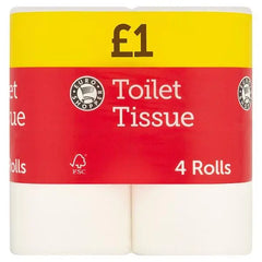 Euro Shopper Toilet Tissue 4 Rolls (Case of 12) - Honesty Sales U.K