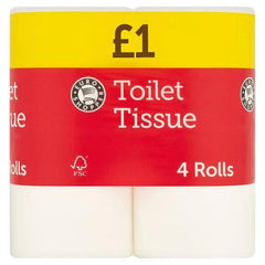 Euro Shopper Toilet Tissue 4 Rolls (Case of 12) - Honesty Sales U.K