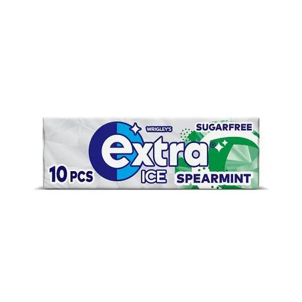 Extra Ice Spearmint Chewing Gum Sugar Free 10 Pieces (Case of 30) - Honesty Sales U.K