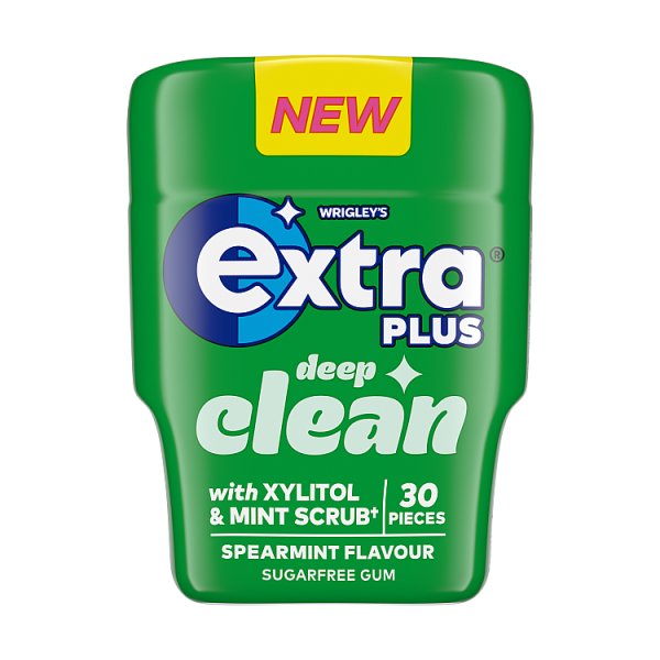 Extra Plus Deep Clean Sugarfree Chewing Gum Bottle (30 Pieces) (6 x 30pc)