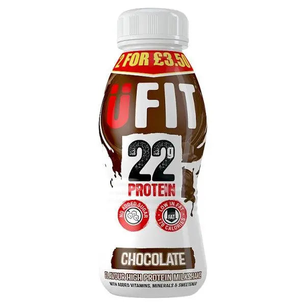 ÜFIT Chocolate Flavour High Protein Milkshake 310ml (Case of 12) - Honesty Sales