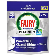 Fairy Professional Platinum Dishwasher Tablets, 75 Washes, Powerful Clean & Shine - Honesty Sales