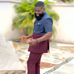 Fashion Men's Suits Luxury Single Breasted Stand Lapel Slim Fit Back Vent Blazer High Quality 2 Piece Jacket Pants Outfits Sets Honesty Sales U.K