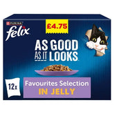 Felix As Good as it Looks Favourites Selection in Jelly 12 x 85g (1.02 kg) (Case of 4) Honesty Sales U.K