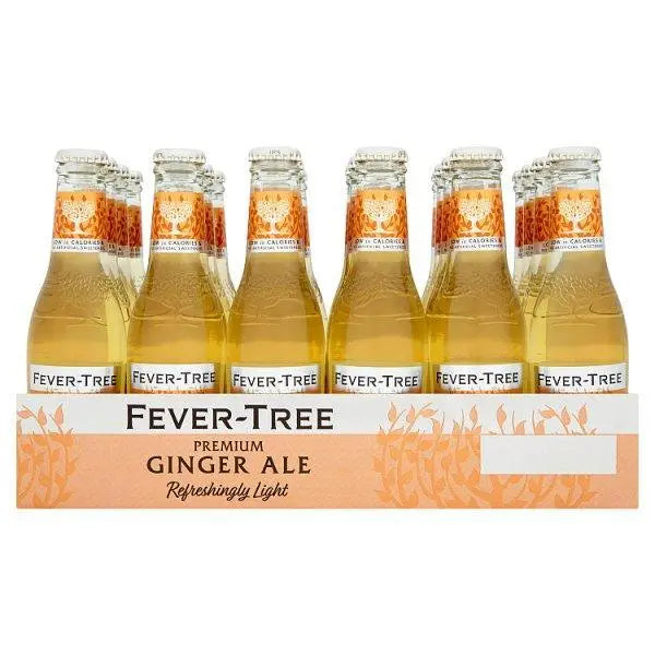 Fever-Tree Refreshingly Light Premium Ginger Ale 24 x 200ml - Honesty Sales