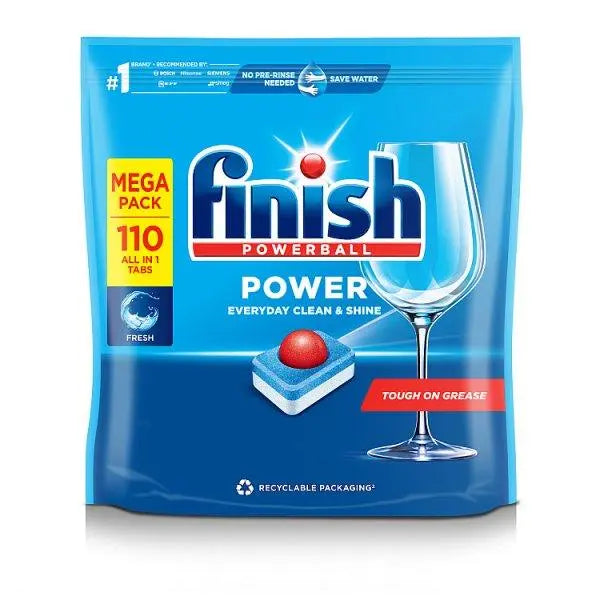 Finish Power AIO Dishwasher Tablets 110 Tabs - Honesty Sales U.K