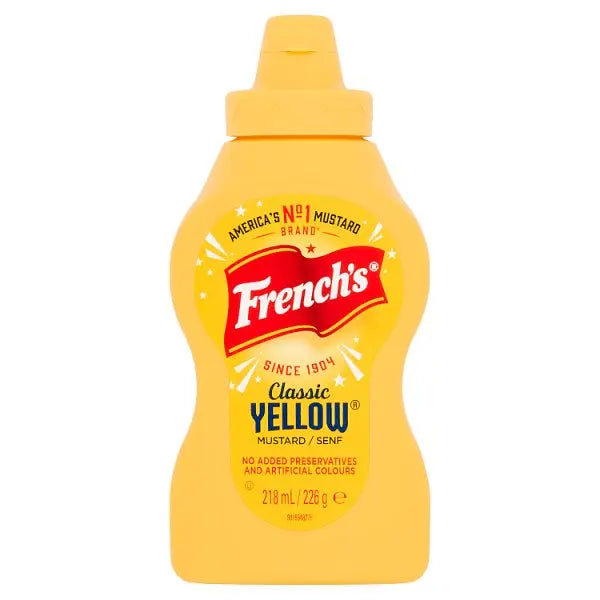 French's American Classic Yellow Squeezy Mustard 226G (Case of 8) French's