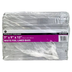 FyNite White Foil Lined Bags 7" x 9" x 12" 450 Pieces - Honesty Sales