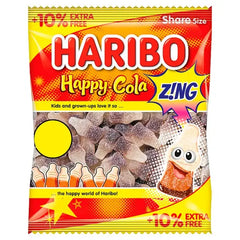 HARIBO Happy Cola Zing Fizzy & Jelly Sweets Sharing Bag 154g (Case of 12) Haribo