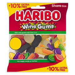 HARIBO Wine Gums Fruit Flavour Jelly Sweets Sharing Bag 154g (Case of 12) Haribo