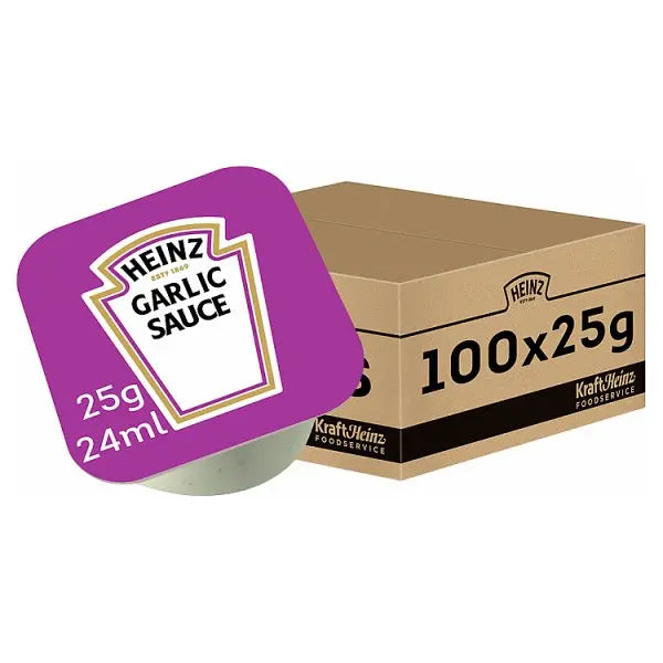 Heinz Garlic Sauce Dip Pots 100 x 26ml Heinz