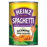 Heinz Spaghetti Richmond Pork Sausages 400g (Case of 6)  Honesty Sales U.K