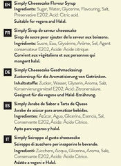 Honesty Sales Simply Cheesecake Syrup - Honesty Sales U.K