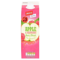 Jack's Apple & Raspberry Juice Drink from Concentrate 1 Litre (Case of 6) - Honesty Sales