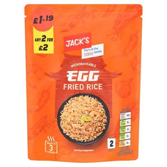 Jack's Microwaveable Egg Fried Rice 250g (Case of 6) - Honesty Sales