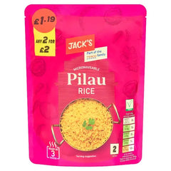 Jack's Microwaveable Pilau Rice 250g (Case of 6) - Honesty Sales