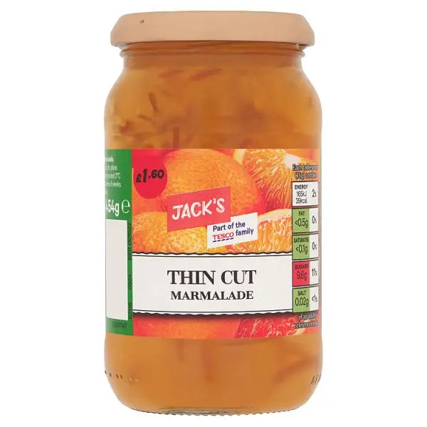 Jack's Thin Cut Marmalade 454g (Case of 6)  Honesty Sales U.K