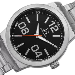 Joshua & Sons Bold Easy to Read Mens - Stainless Steel Bracelet - JS82SSB - Honesty Sales