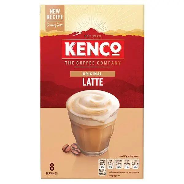 KENCO Original Latte 8 x 16.3g (130.4g) (Case of 5) - Honesty Sales U.K