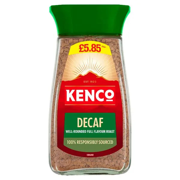 Kenco Decaf Instant Coffee 100g (Case of 6)  Honesty Sales U.K