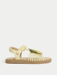 Kids' Lemon Appliqué Sandals (4 Small - 2 Large) Honesty Sales
