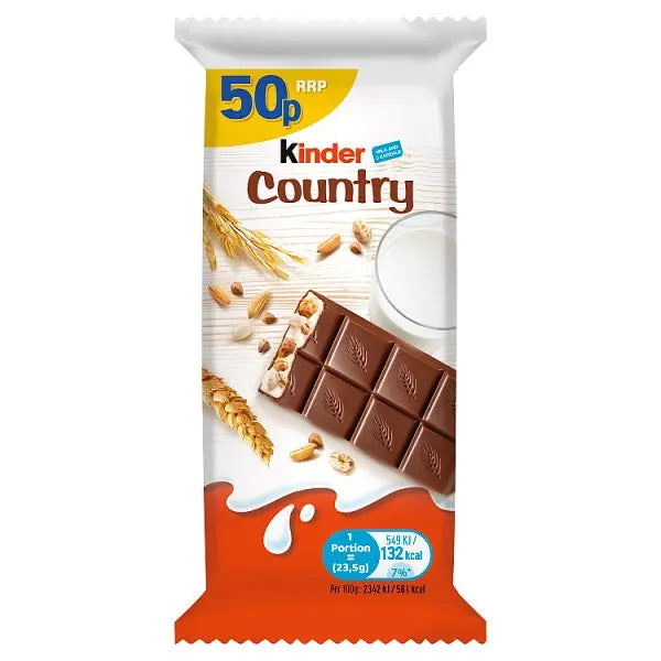 Kinder Country Milk and 5 Cereals 23.5g (Case of 40) Honesty Sales U.K