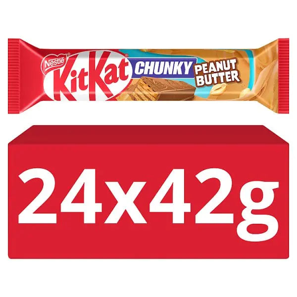 Kit Kat Chunky Peanut Butter Milk Chocolate Bar 42g (Case of 24) Honesty Sales U.K