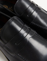 Leather Saddle Slip-On Loafers Honesty Sales