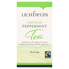 Lichfields Fairtrade Peppermint 20 Tea Bags 30g - Honesty Sales
