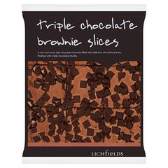 Lichfields Triple Chocolate Brownie Slices 585g (Case of 4) - Honesty Sales U.K