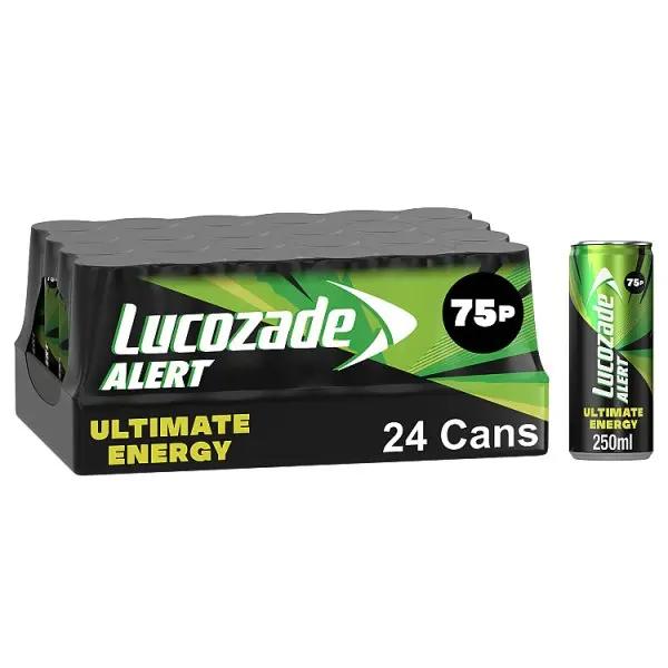 Lucozade Alert Ultimate Energy Drink 250ml (Case of 24) Honesty Sales U.K