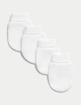 M&S 4pk Pure Cotton Mittens (0-1 Yrs) - Honesty Sales