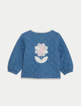 M&S Cotton Rich Denim Quilted Jacket (0-3 Yrs) - Honesty Sales