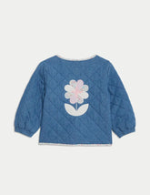 M&S Cotton Rich Denim Quilted Jacket (0-3 Yrs) - Honesty Sales