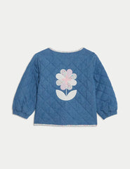 M&S Cotton Rich Denim Quilted Jacket (0-3 Yrs) - Honesty Sales
