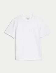 M&S Pure Cotton Midweight Pocket T-shirt M&S Collection