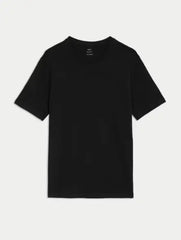 M&S Regular Fit Pure Cotton Crew Neck T-Shirt Honesty Sales