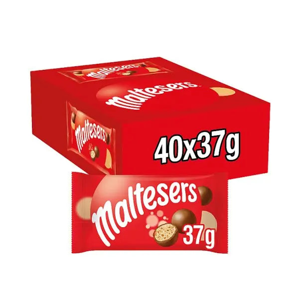Maltesers Milk Chocolate Bag 37g (Case of 40) Honesty Sales U.K
