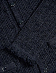 Marks and Spencer Cotton Rich Knitted Crew Neck Fringe Cardigan - Honesty Sales