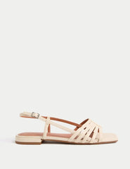 Marks and Spencer Metallic Strappy Flat Square Toe Sandals - Honesty Sales