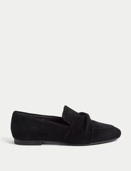Marks and Spencer Suede Bow Loafers - Honesty Sales