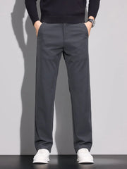 Men’s Business Straight-Leg Chino Pants – Multi-Pocket, Mid-Rise Honesty Sales U.K