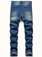 Men’s Distressed Stretch Jeans – Ripped Street Style Denim Honesty Sales U.K