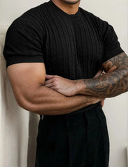 Men's short sleeve crew neck pullover knitted sweater Honesty Sales U.K