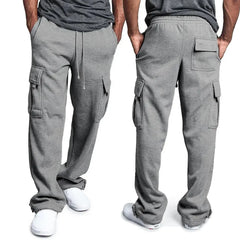 Mens Sweatpants Straight Fit Joggers for Sports and Streetwear Loose Oversized Drawstring Long Pants Men Multi-pocket Pants Dropshipman