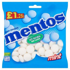 Mentos Chewy Dragees Mint Flavour 135g (Case of 12) - Honesty Sales U.K
